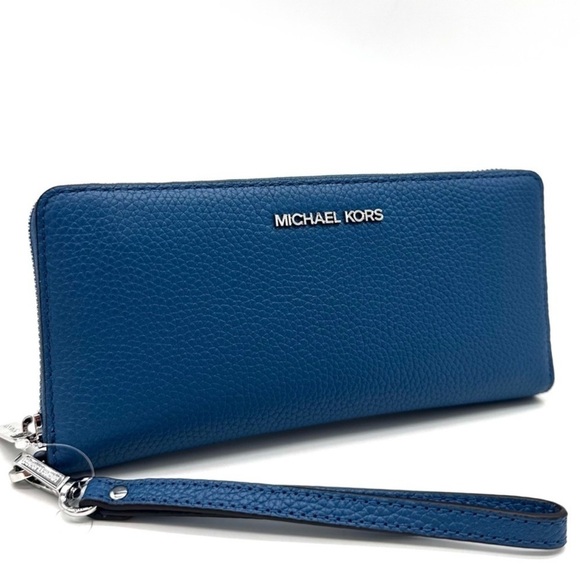 Michael Kors Large Continental Wallet Wristlet Teal (NWT) - Picture 1 of 9